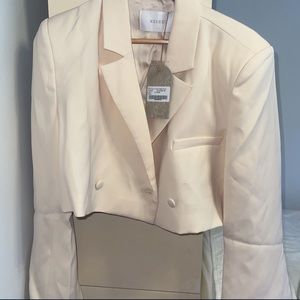 Meshki Lucille cropped Blazer size L and Skirt size XL